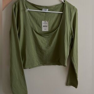 Cotton On long sleeve crop top